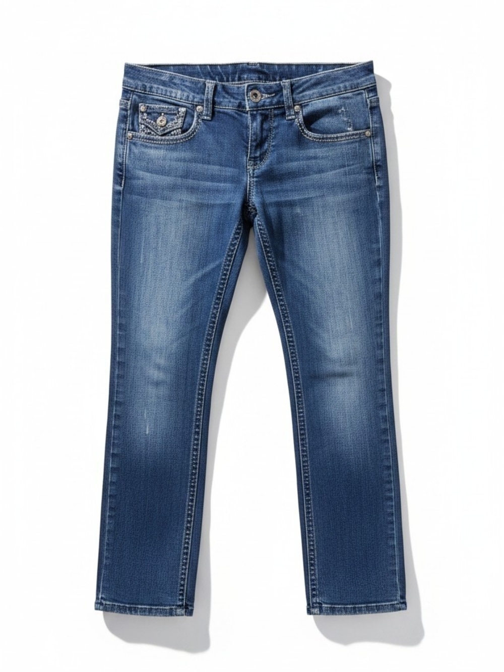 Straight-Leg Women’s Jeans in Medium Blue Wash